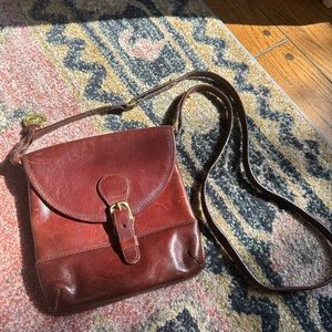 Vintage Brahmin Leather Crossbody Handbag